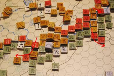 The situation in the south either side of Kiev in the Axis May II ’44 Initial phase