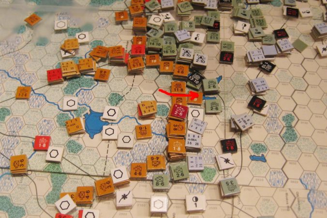 Soviet riposte south of Leningrad, weakened due to the large losses