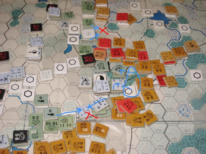 Retreat in the North and counterattacks