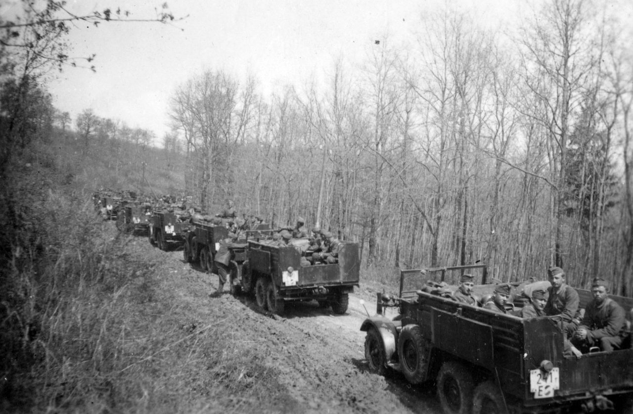 Hungarian Convoy with artillery movers in the Ukraine, 1942, Credit: FORTEPAN / Csorba Dániel