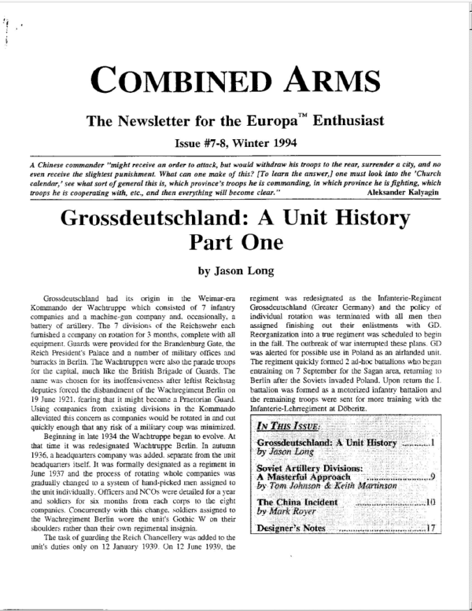 Combined Arms # 7/8 - Cover