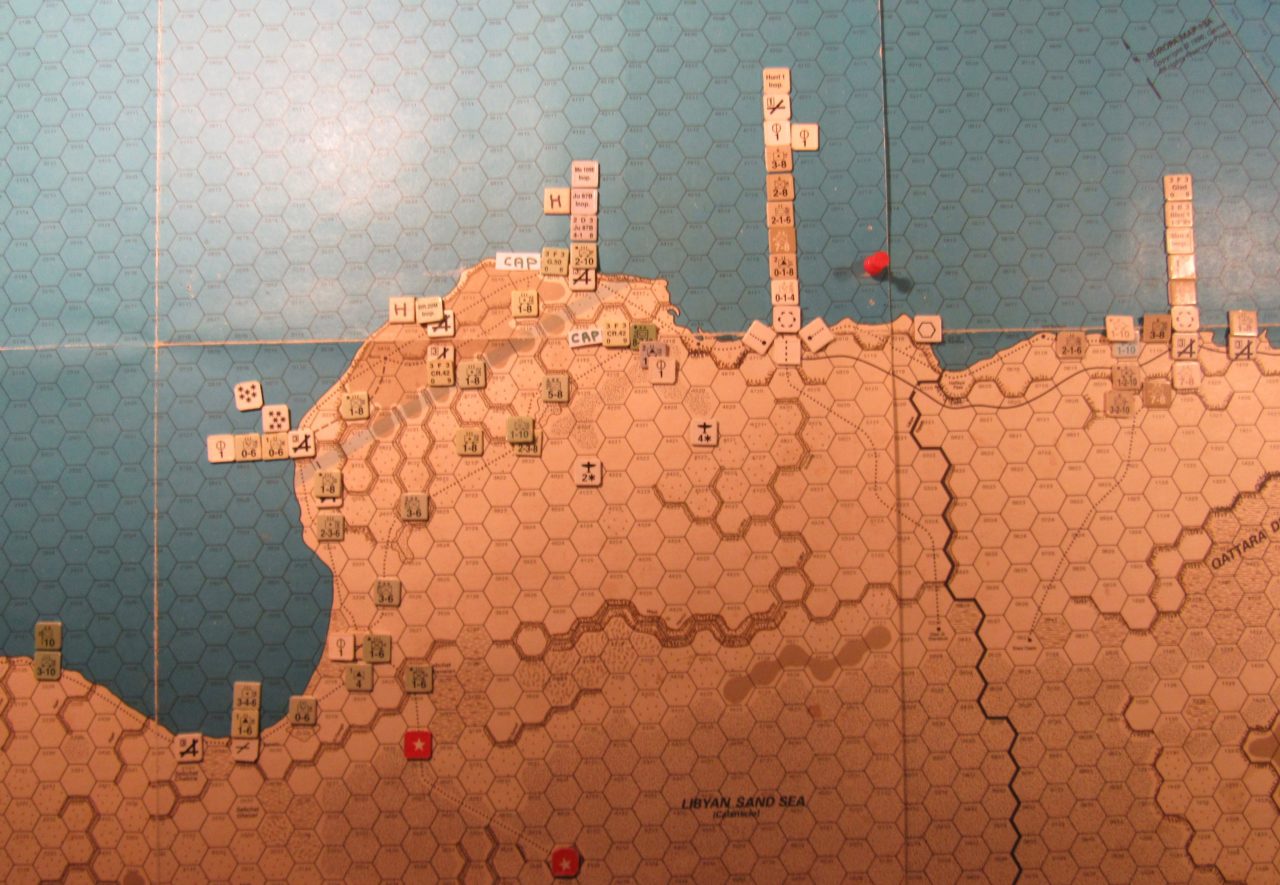 WW ME/ER-II/Crete Scenario Apr II 41 Allied end of Movement Phase dispositions: eastern Libya and western Egypt