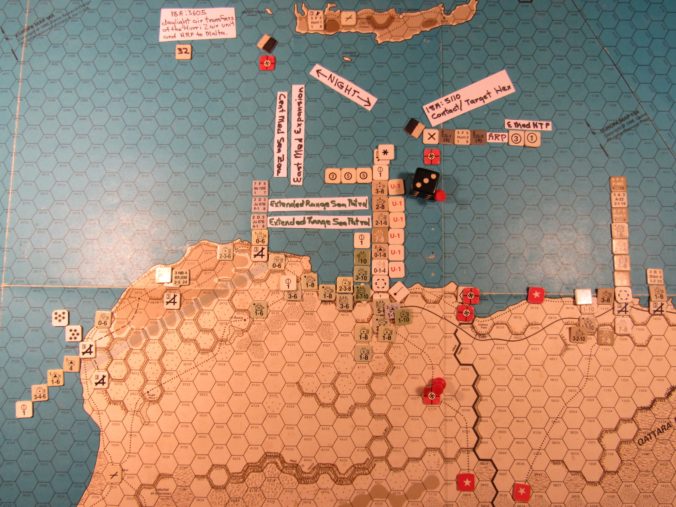 WW ME/ER-II/Crete Scenario May I 41 Allied early Movement Phase: naval movement segment detail of the Allied task force sailing towards Malta