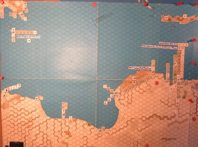Jun II 41 Axis end of the Movement Phase dispositions: Libya, Sicily, Malta, and Crete