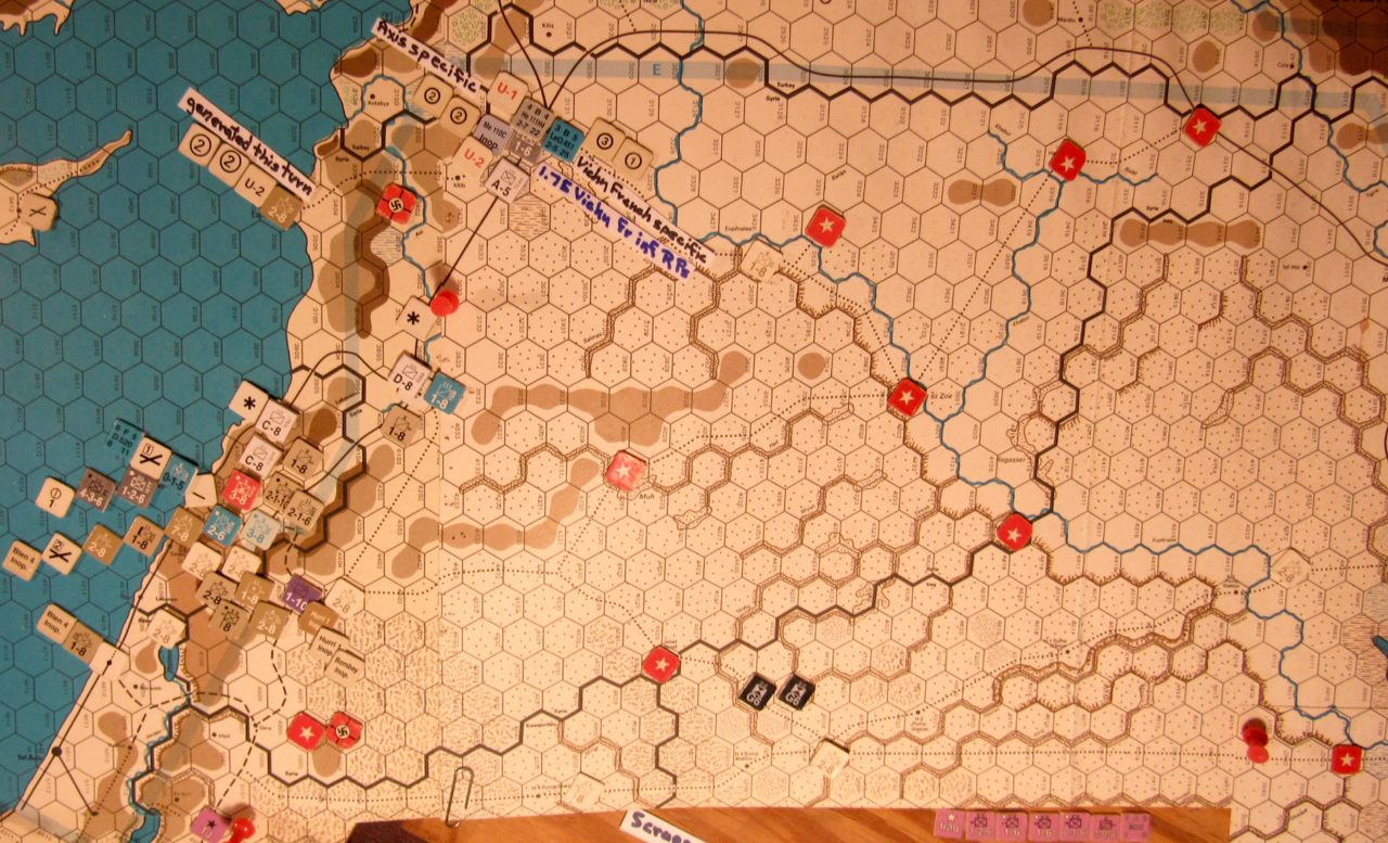 Jul II 41 End of Allied Combat Phase dispositions in the French Levant