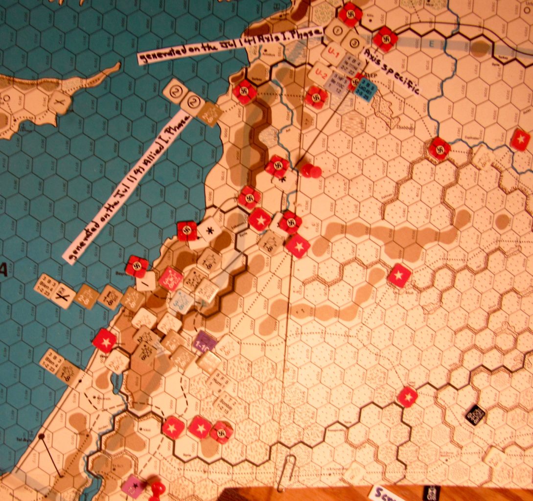 Jul II 41 Axis end of step 13 of the I. Phase; the Vichy French Levant has surrendered at step 4