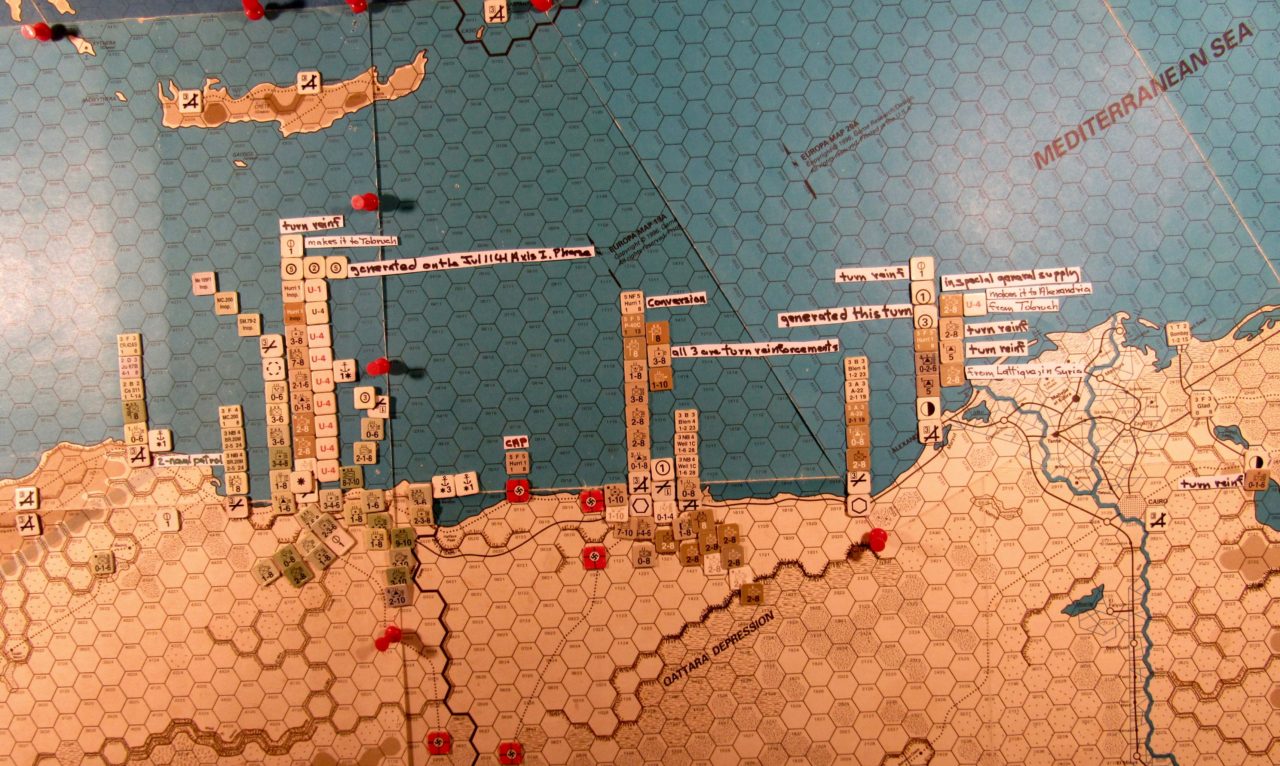 Aug I 41 Allied end of the naval movement step, Central Mediterranean