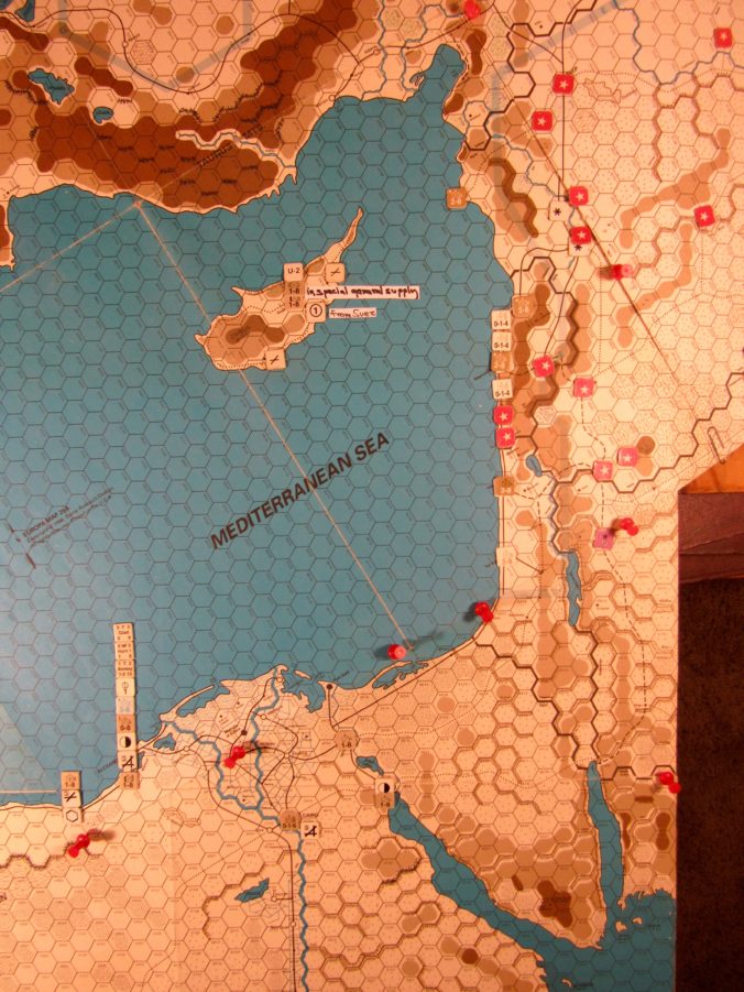 Oct II 41 Allied end of the Movement Phase dispositions, WEstern Mediterranean