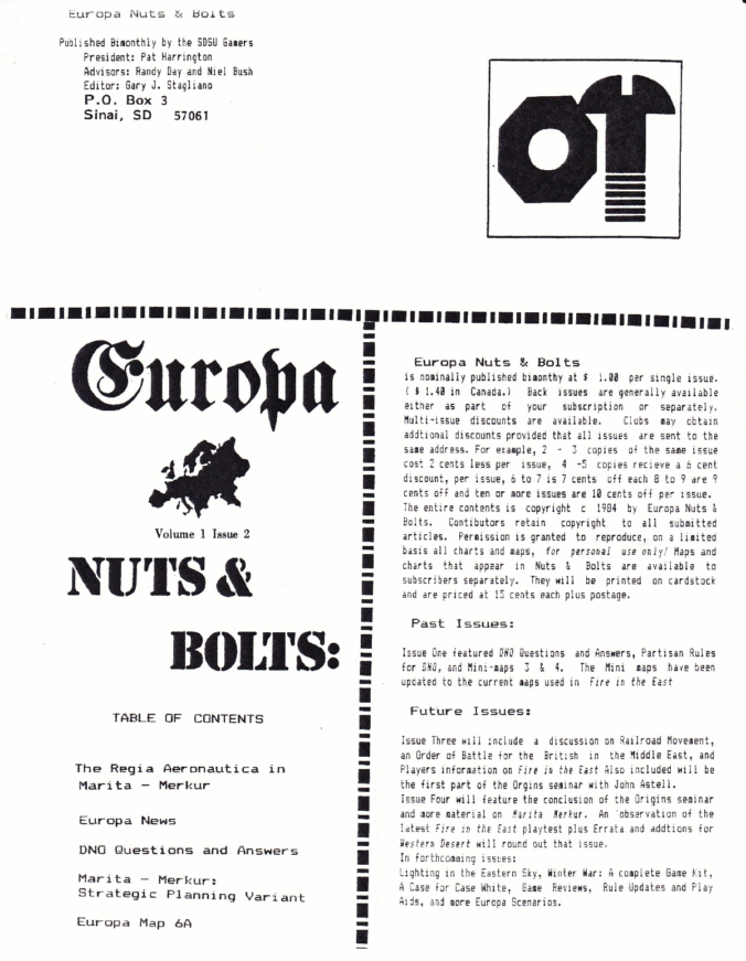 Nuts and Bolts Vol 2, Cover page