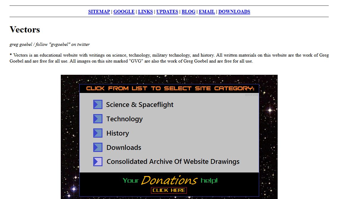 Screenshot of Vectorsite.net