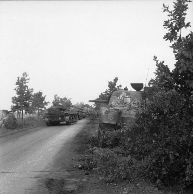 Sherman tanks of the Irish Guards Group, 1944